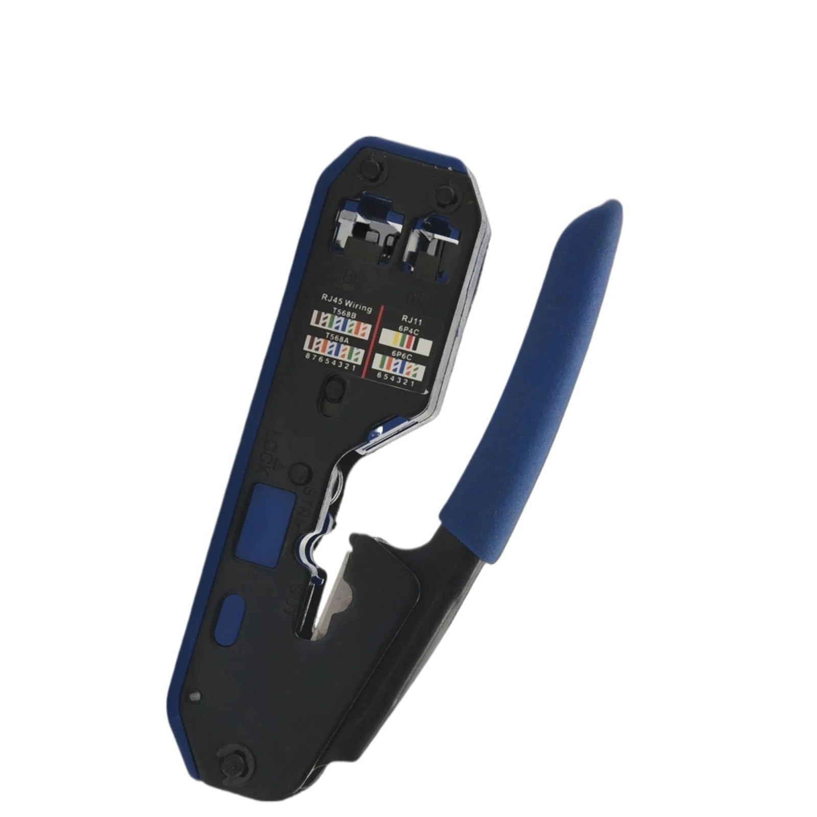 Tester for cavi di rete Kit di strumenti di crimpatura RJ45 CAT5 CAT5E CAT6 Kit di strumenti di crimpatura, connettore RJ45 CAT6 da 50 pezzi | Network Cable Tester RJ45 Crimp Tool Kit CAT5 CAT5E CAT6 Crimping Tool Kit, 50PCS RJ45 CAT6 Connecto