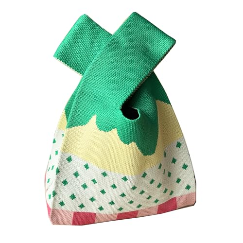 Image of Knot Bag, Mini Knit Tote Bag, Extra Thickened Japanese Knot Bag, Wristlet Handbag - 1 /2 /6 Pack