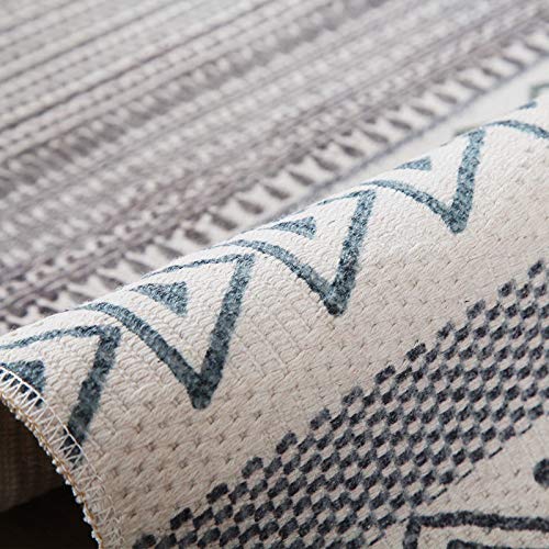 Tapis tissés à la maison en coton avec gland touffeté pour grand salon et cuisine 160x200 - 4