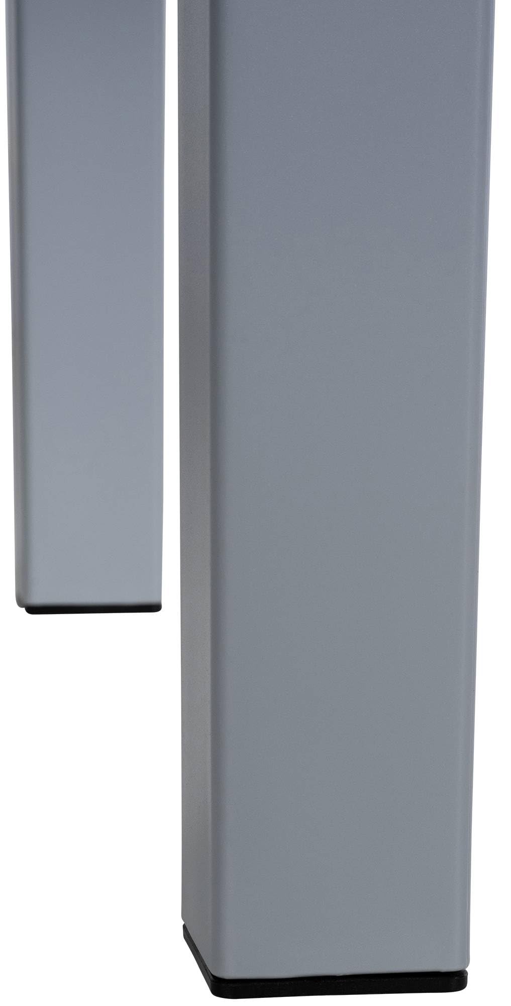CLP Tavolo Giardino Quadrato Ocean Polipropilene Tavolino Giardino Plastica Resistente UV Grigio