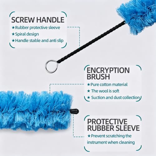 Image of 8 Pieces Blue Flute Cleaning Kit, Flute Swab