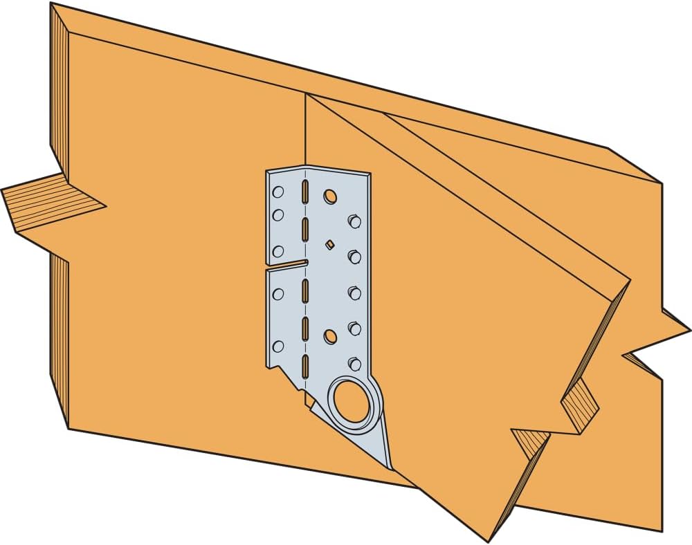 Simpson Strong-Tie LSSJ28RZ LSSJ ZMAX Face-Mount Adjustable Light Slopeable/Skewable Jack Hanger for 2x8, Right
