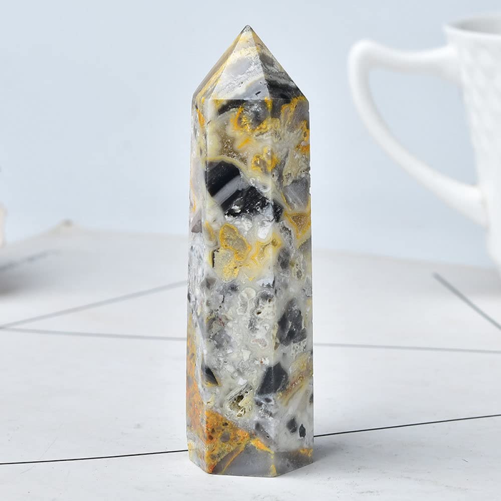 Point de crazy agate naturelle de 70-80mm pour la méditation