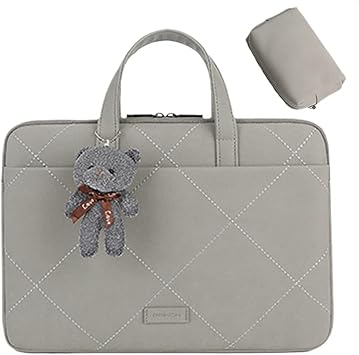Amazon Erihipas ノートパソコン ケース かわいい おしゃれ 女の子 女性 防水 パソコンケース グレー Pcバッグ 14インチ 15インチ ポーチ付き Erihipas Pcバッグ ケース スリーブ 通販