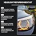Q4 Headlight Restoration, Automotive Headlamp Restoration Fluid Kit, Headlight Cleaner and Restorer Kit, Multifunctional Headlight Cleaner Spray, Restore Headlamp Clarity (1Set)