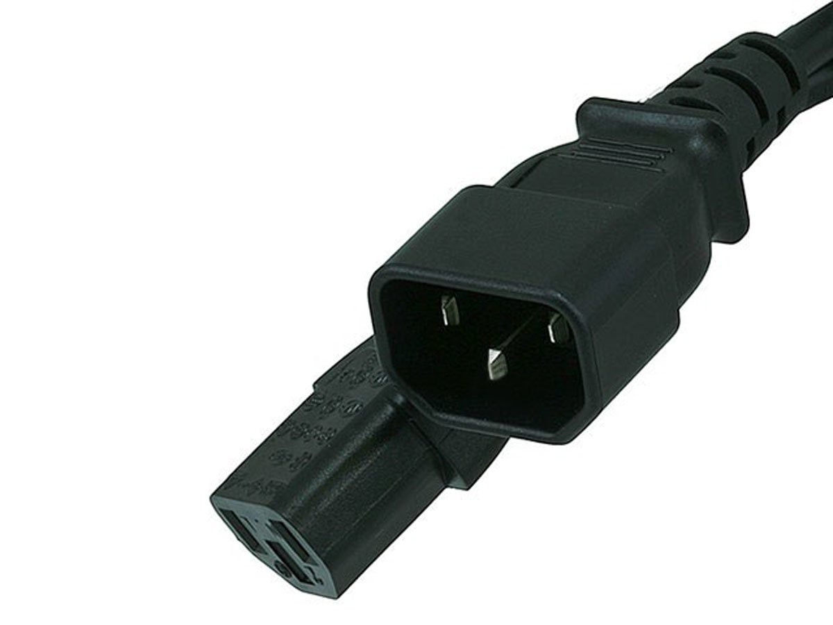 15ft 18AWG Power Extension Cord Cable w/ 3 Conductor PC/Mon (C13/C14) - Black-image-29