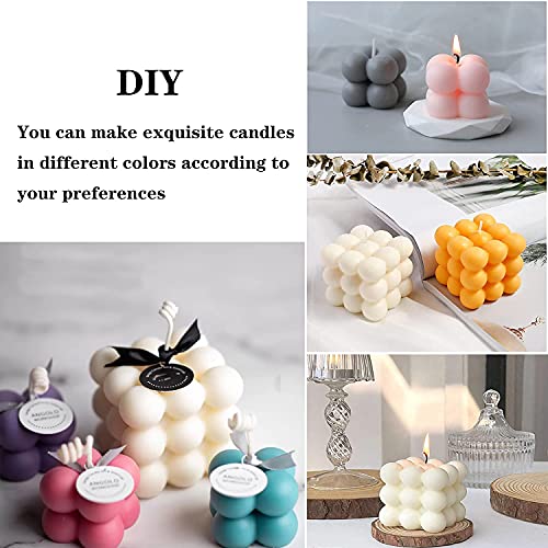YICYC Kerzenform, DIY-Kerzen 3D Ball Cube KerzengieÃform, Antihaft Bubble Candle Silikonformen für die Herstellung von Duftkerze Soy Wachs Handgemachte Seife etc – Bild 3