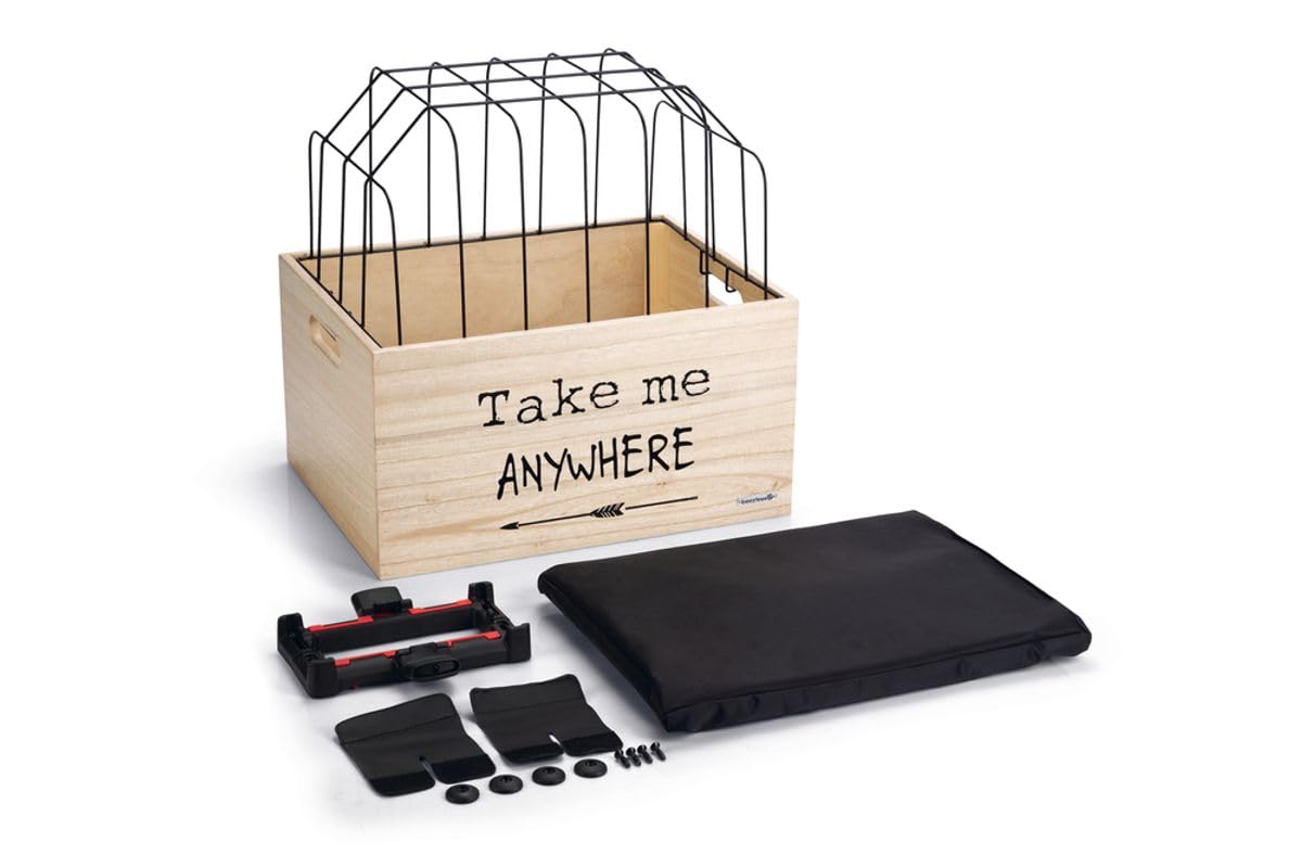 Beeztees K&Bz Cesta De Madera para Bicicleta Journey, 45 X 33 X 45 Cm Negro 400 g