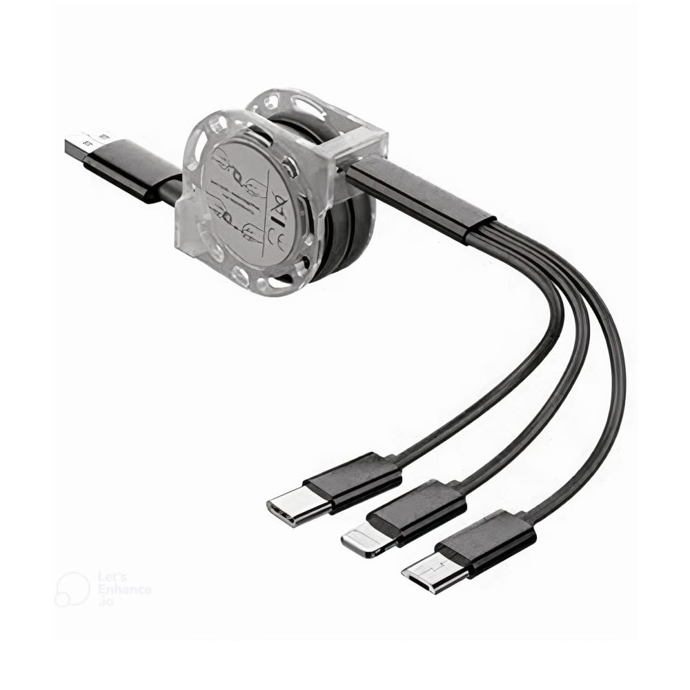 DIgimate Unbreakable 3 in 1 Type C Cable, Ctype Fast Charging Cable, Lightning Cable, Micro USB Port with 3A, Compatible with iPhone, iPad, Samsung, OnePlus, Mi, Oppo, Vivo, Xiaomi, 1M (Black) (B0DFZ2SLSN) Amazon Price History, Amazon Price Tracker