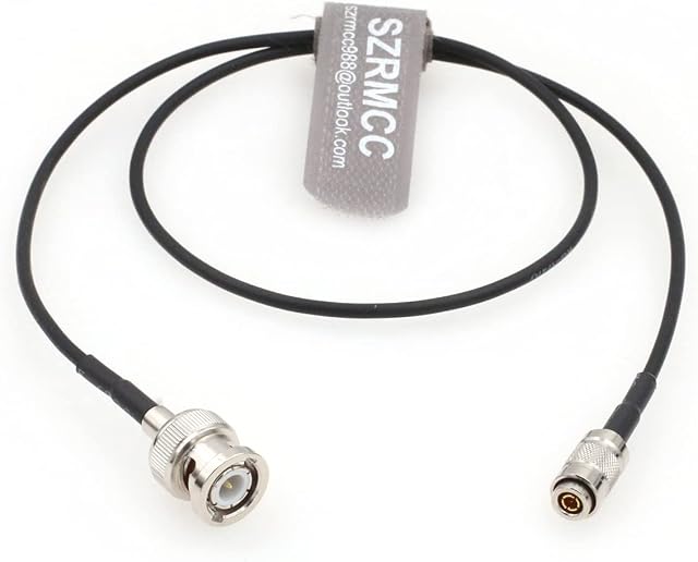 SZRMCC DIN1.0 2.3 Male to BNC Male RG174 75ohm HD SDI Coaxial Cable for 4K Video Camera Monitor Recorders (30cm/12inch)