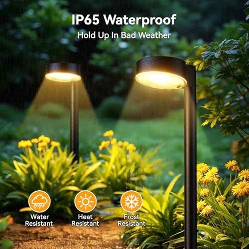 Ahaorigin 3.7V 800-Lumens IP65 Waterproof Solar Pathway Outdoor Lights (8-Pack) - image 3