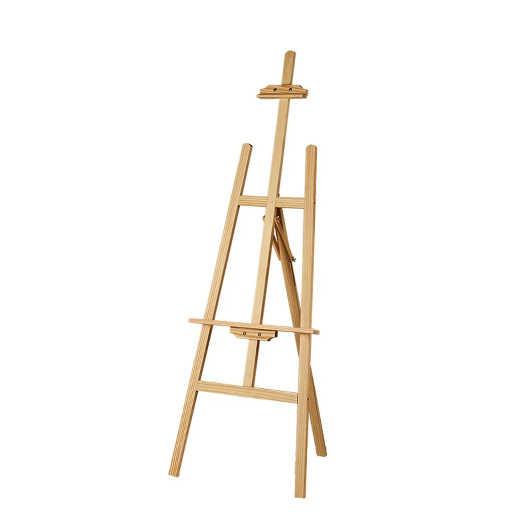 NGDFGR Easel A-Frame Studio Easel Folding Pine Ren Artist Painting Adjustable Multifunctional Display Easel Table Easel,Primary-1.5Cm,Primary-1.5cm