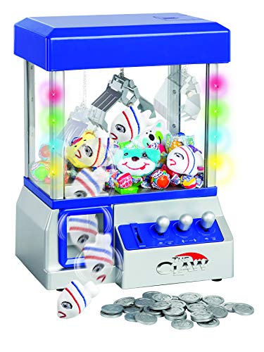 Claw Machine - Arcade Mini Toy Grabber Machine For Kids - Candy Machine- Retro Carnvial Music & Flashing Lights- Best Birthday Gift Game. Use Gumballs, Candy, Toys, Or Small Prizes (Blue) #TOP4