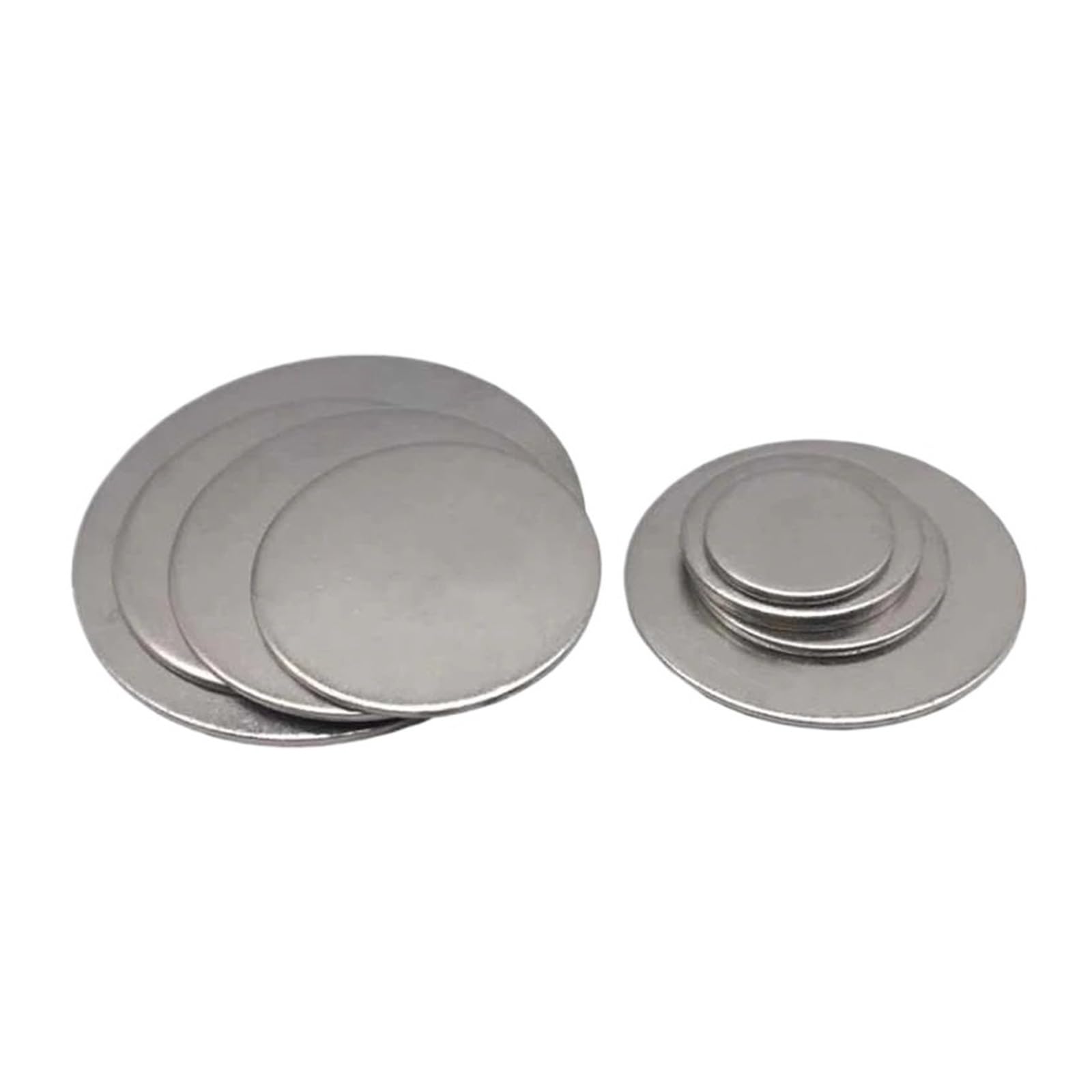DWAMMEBRS Stainless Steel Flat Round Disc Sheet 1-4mm Thickness 6-80mm Diameter Set(1mm,24mm(2Pcs))