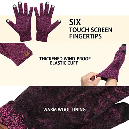 Image of FZ FANTASTIC ZONE Winter Beanie Hats Scarf Touchscreen Gloves for Men Women