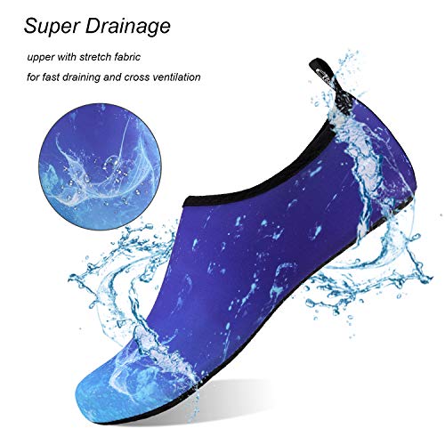 Image of WateLves Water Shoes for Womens Mens Barefoot Quick-Dry Aqua Socks for Beach Swim Surf Yoga Exercise New Translucent Color Soles