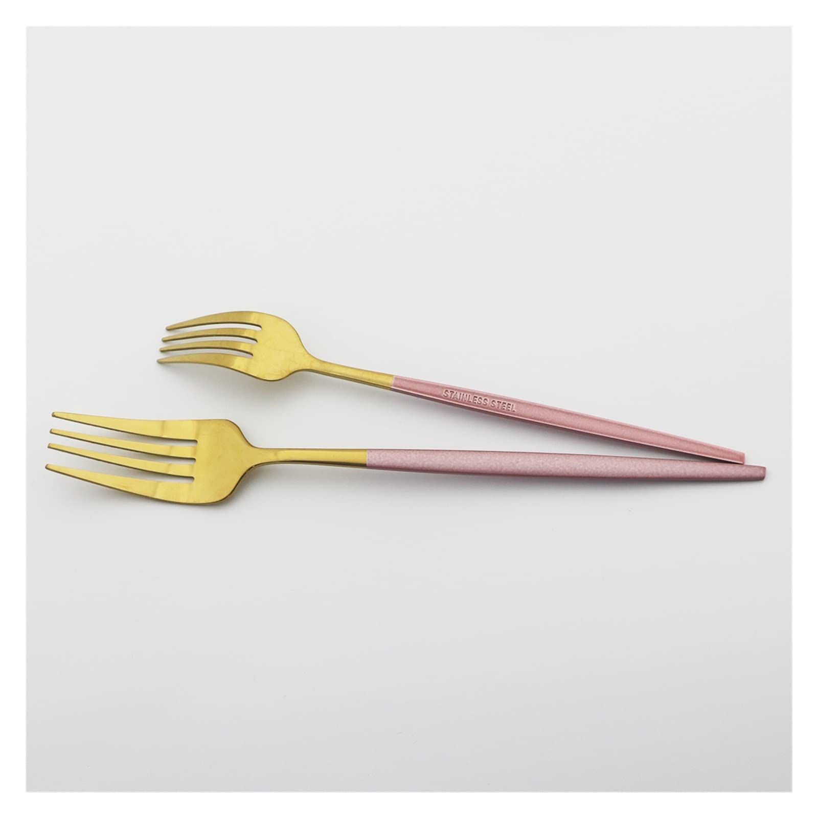 Juego de 6 Cubiertos Negros, Tenedores for Postre, Juego de Acero Inoxidable, Tenedor for Pastel, Tenedores for Ensalada, Juego de vajilla, Cubiertos de Cocina, Juego de Cubiertos Leisurely (C