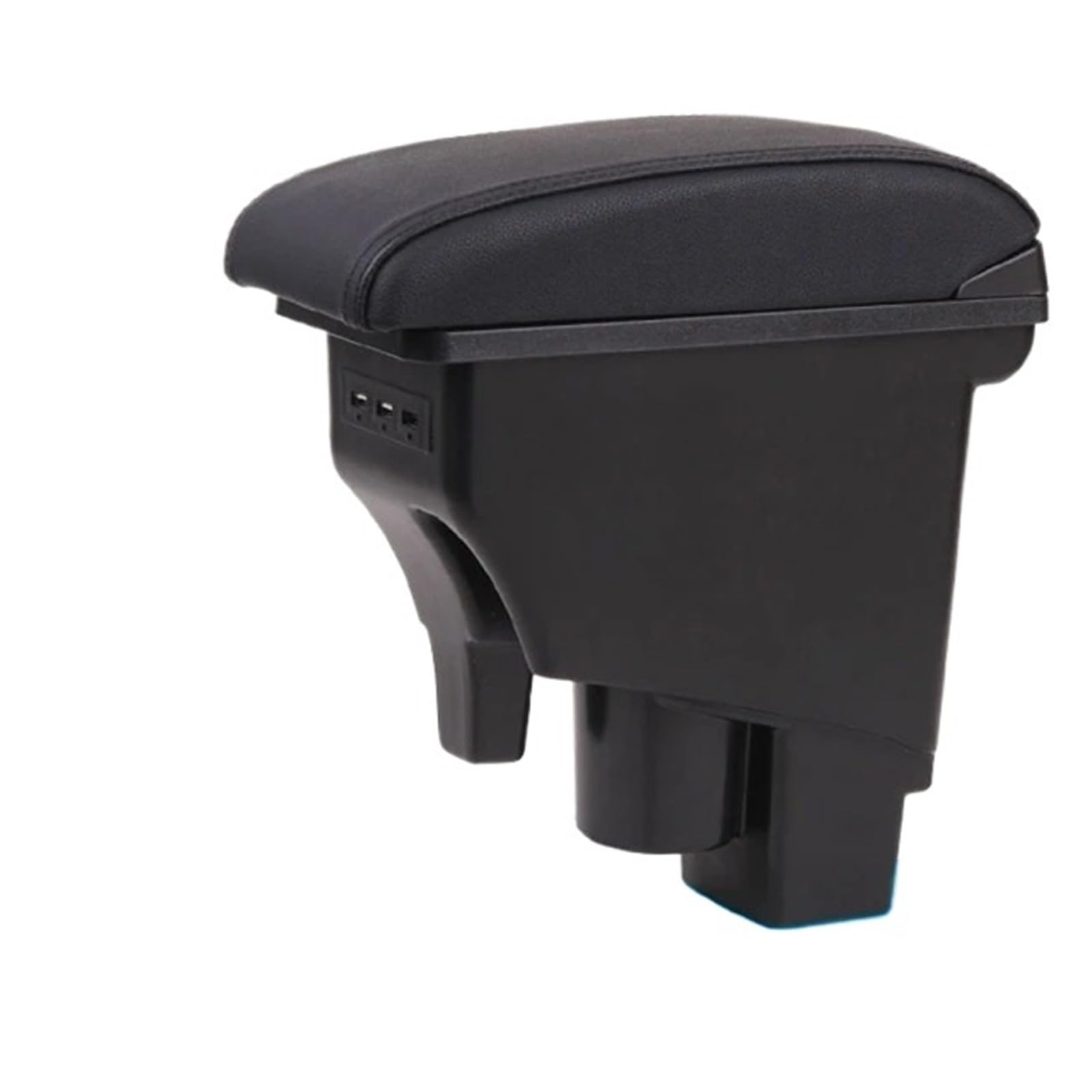 Ggwqoops Car Armrests For Fit For Jazz 2001-2007 Arm Rest Rotatable Hatchback Center Centre Console Storage Box Armrest Armrest Box(Black black lines)