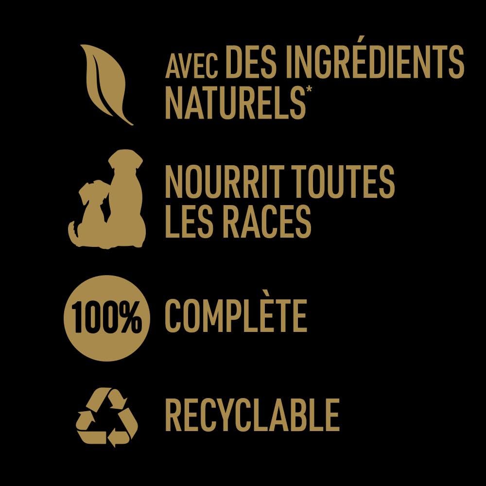 Cesar Barquettes Natural Goodness Bio Terrine – Nourriture Humide pour Chien – au Poulet Garni de Petits Pois et de Carottes – Lot de 16 barquettes x 100 g