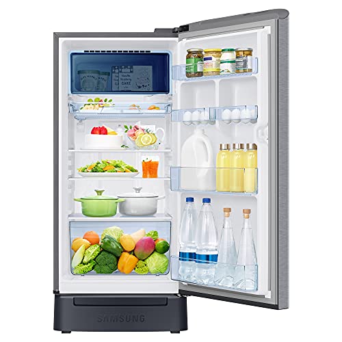 Image of Samsung 198 L 3 Star Inverter Direct Cool Single Door Refrigerator Appliance (RR21A2D2YS8 /HL, Base Stand with Drawer, Digi-Touch Cool, Elegant Inox, Silver)
