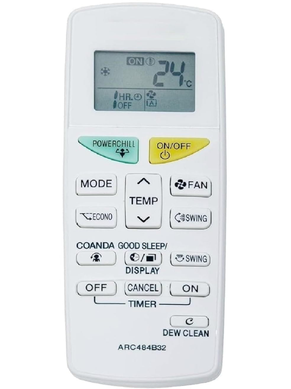5 Year Warranty Compatible with Daikin 1.5 Ton AC Remote Dew Clean ARC484B32 Model 132L (Match Old Remote Exactly)-image-27