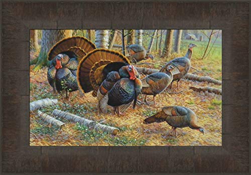 Spring Strut by Cynthie Fisher 11x15 Turkeys Framed Art Print Wall Décor Picture