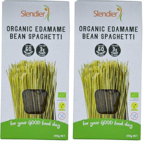 Slendier Espagueti de edamame orgánico 200g (Paquete de 2)