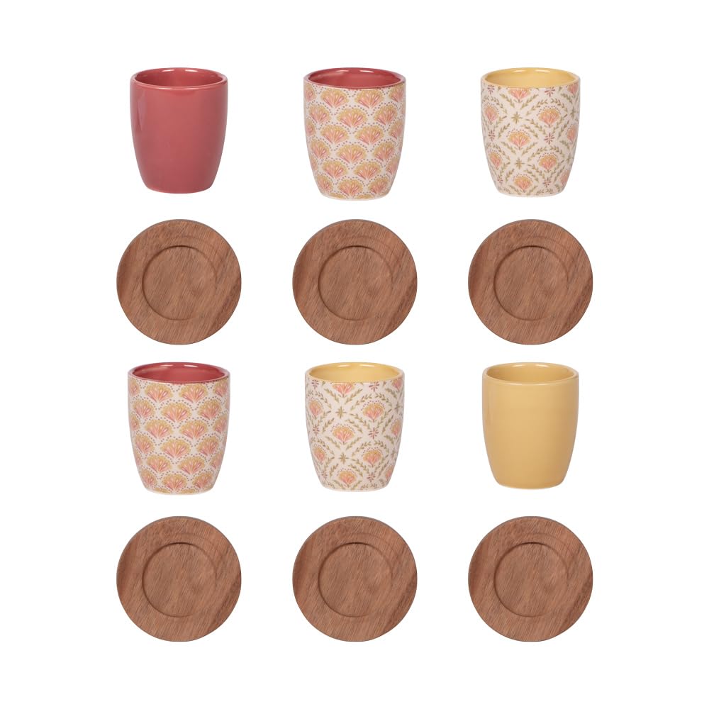 Table Passion - Coffret de 6 tasses et sous tasses Rangoli