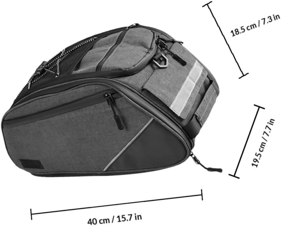 Bike Rear Storage Bag Seat Bag Reflective Strips Large Capacity for Tools and Gear Easy Installation for Cycling Adventures