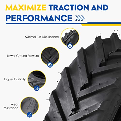 Lawn Mower Tires 16X6.50-8 16X6.50X8 Pneumatic 4Ply Tubeless Turf Tire for Riding Lawnmower Garden Tractor 166508 (2 Pack) - Image 3