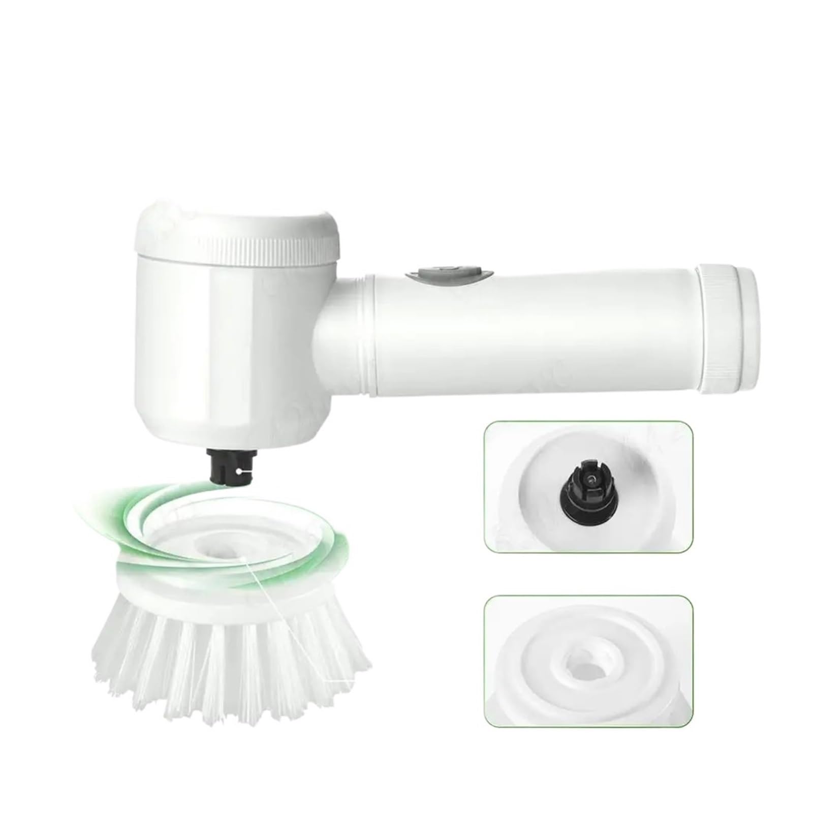 Fregadora giratoria eléctrica, cepillo de limpieza for baño, fregadora eléctrica con 5 cabezales de cepillo reemplazables, cepillo de limpieza eléctrico Compatible con cocina