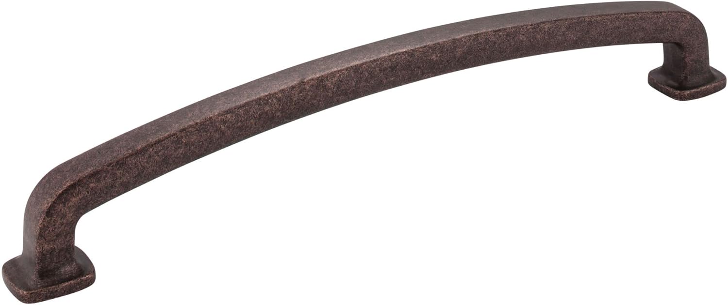 Belcastel Flat-Bottom Appliance Pull - 12" Center-to-Center in Distressed Oil Rubbed Bronze