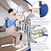 EHUCONWIB Sit to Stand Lift Sling with Padded Back Support – Patient Transfer & Mobility Aid for Elderly, Disabled, and Caregivers (Blue, Medium)