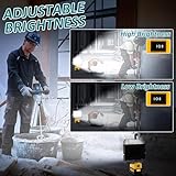 T-SUN Cordless LED Work Light for Dewalt 18V Battery, 100W Portable Jobsite Flood Light with USB Charging Port, Indoor Outdoor Flashlight Spotlight for Camping/Emergency/Garage/Repairing(No Battery) - Image 4