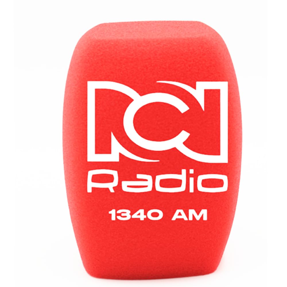 5 Pcs Mic espuma cubre parabrisas con el logotipo impreso personalizar logotipo para parabrisas de espuma de micrófono (rojo)