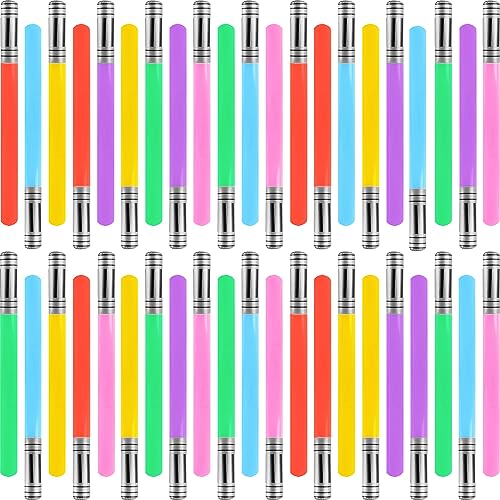 Cotiny 42 Pieces Inflatable Lightsabers Sword Toys Inflatable Light Sabers