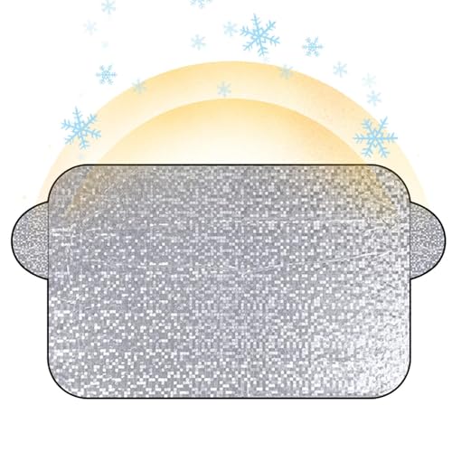 usefulbeauty Manta para parabrisas de nieve – Cubierta magnética para parabrisas de nieve helada de 4 capas | Protector de eliminación de nieve anticongelación, parasol de invierno para camiones, SUV