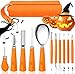 Barley Direct Halloween Kürbis Schnitzset, 11PCS Professionelle Edelstahl Kürbis Schnitzwerkzeuge Halloween DIY Sculpting Kürbis Tool Kit für Kinder Halloween Weihnachten Dekoration