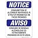 Consumption Of Alcoholic Beverages Is Strictly Prohibited On These Bilingual Sign, 10x14 Inches, Rust Free .040 Aluminum, Fade Resistant, Made in USA by Sigo Signs