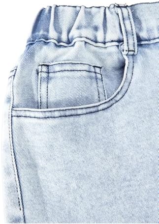 Nivne Tco Tween Girls Wide Leg Jeans - Zipper Fly and Bow Embroidery Back, Denim Pants with Pockets for Girls