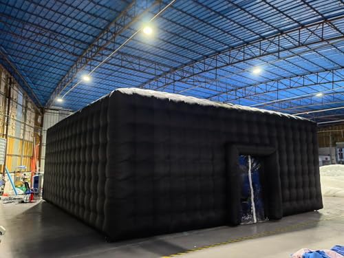 Image of Large 30x30ft Inflatable Nightclub Tent Black Inflatable Cube Disco Tent with Blower Mobile Portable Night Club Party Bar Pavilion for Backyard Outdoor Events