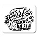 Produktbild Mauspads Wohnmobil Schwarz Surfing Badge Beach Surfer Emblem Surf Mauspad für Notebooks, Desktop-Computer Matten Büromaterial