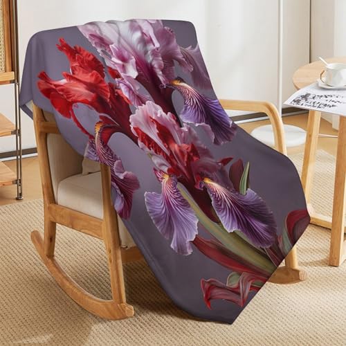 Manta de franela con flores extrasuave textil de cama y sofá de 130x180 5