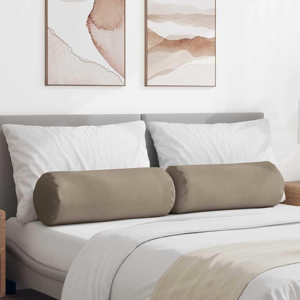 Poduszki rolkowe 2 sztuki kret 25 x 70 cm mikrofibra | Wypełnienie z włókna poliestrowego, zdejmowane poszewki na poduszki, do użytku wewnątrz salonu, sypialni, biura