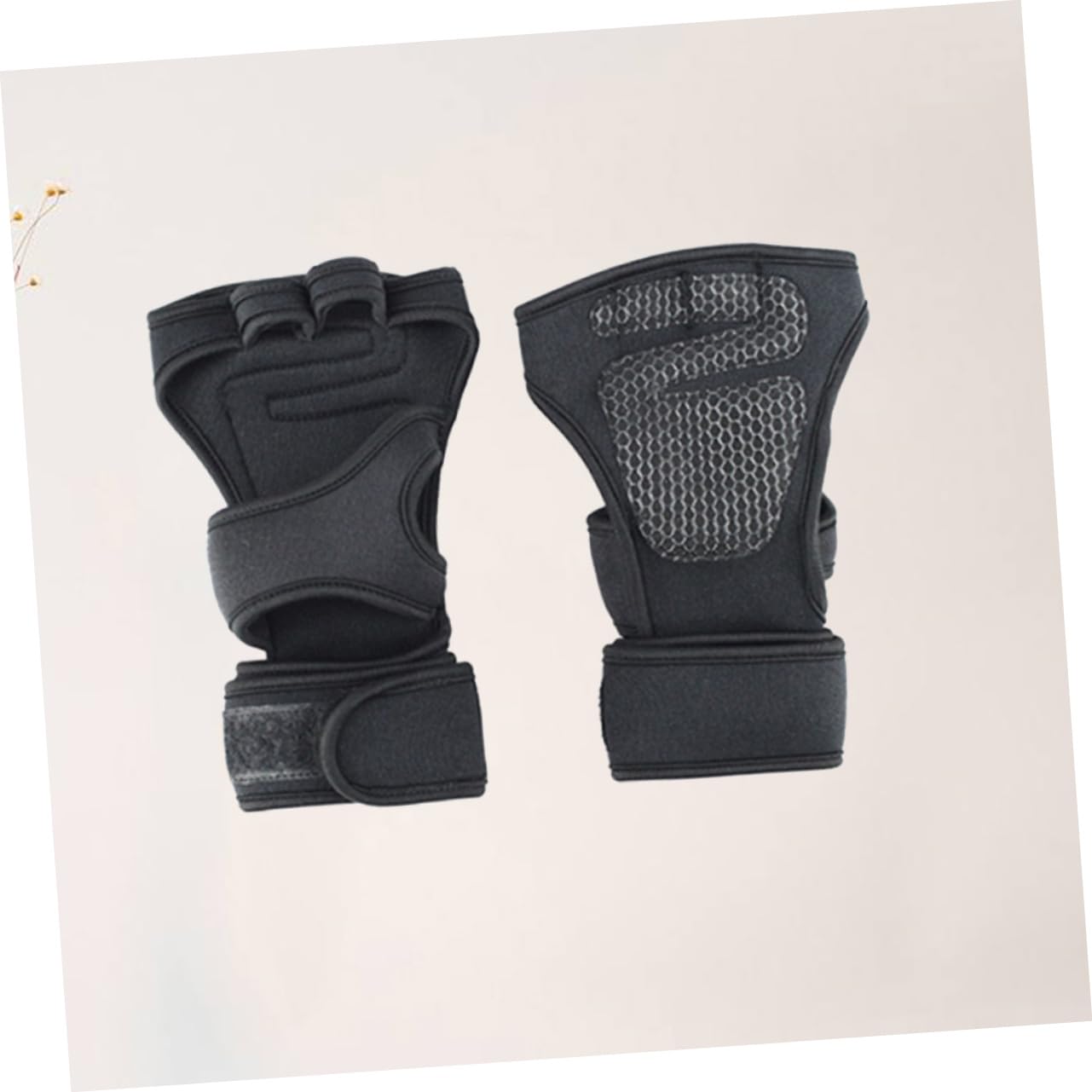 DOITOOL 2 Paia di Guanti da Sollevamento Pesi da Uomo Donna Guanti da Ciclismo a Mezze Dita Guanti da Equitazione Guanti Protettivi Palmo in Gel di Silicone Neri