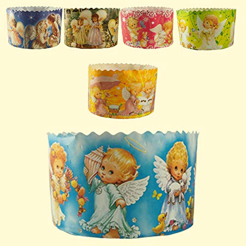 Slco Backform für Osterkuchen Engel, H-8,5 cm, D-9cm, Penettone Cover