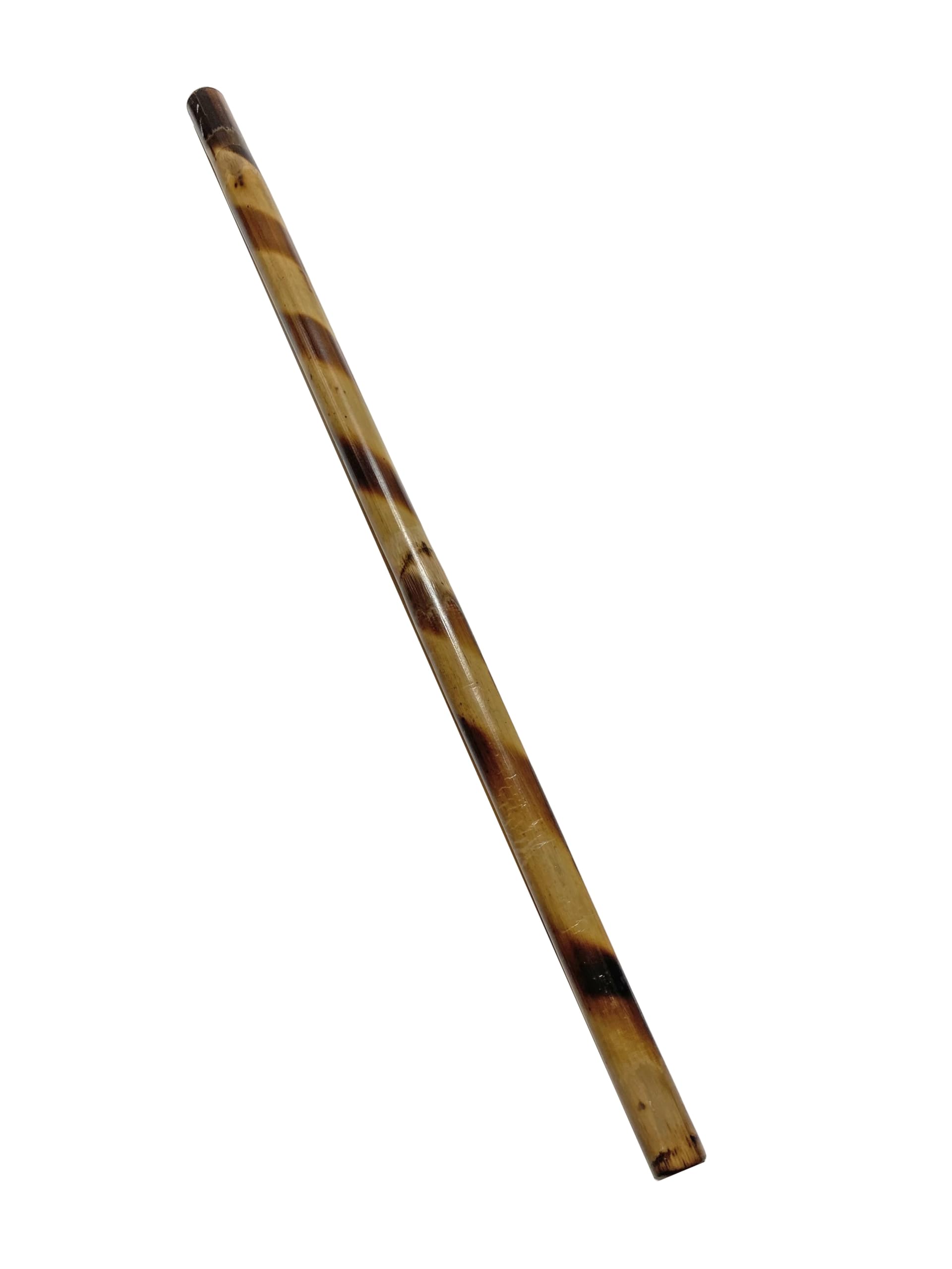 Escrima Stock - Rattan Trainingsstick 65 cm - Brandmuster Spirale - Holz Kurzstock Arnis Kali Kampfsport