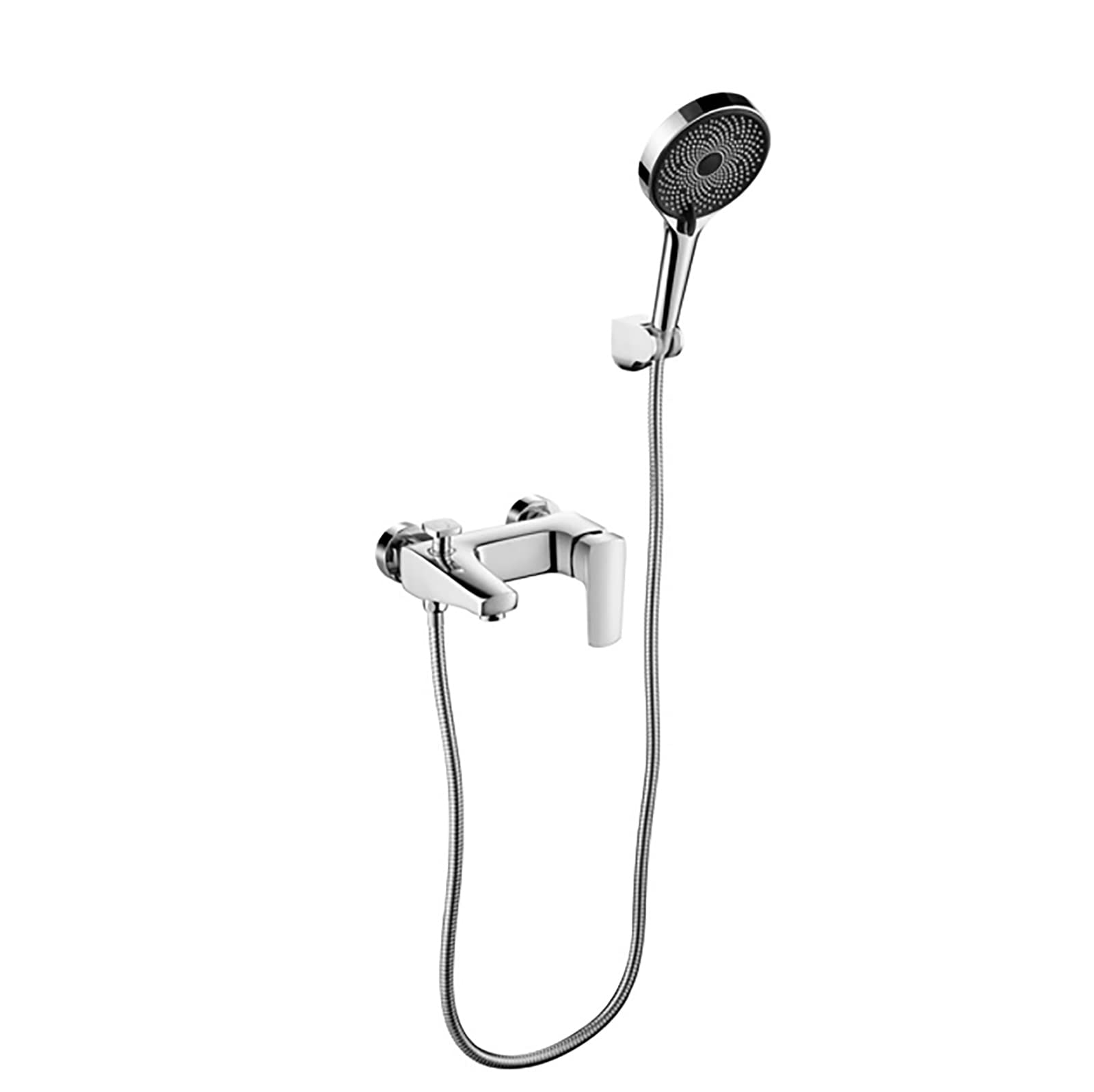 GLJTUO Bathtub Faucet Wall Mounted Tub Faucet with 3 Modes Handheld Shower, Tub Tap Brass Tub Filler Faucet Single Handle Filler Mixer Tap with 1.5M Shower Hose,Chrome,Chrome