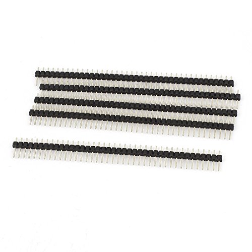 Aexit 5 conectores macho para protoboard 2.54mm miniatura 1