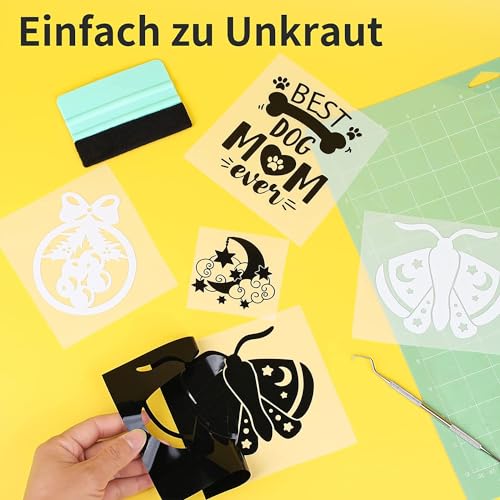 Prime Vinyl Vinylfolie Plotter Gelb - 30,5cm x 335,5cm Matt Gelb Permanentes Plotterfolie Vinyl Rollen für Tasse, Fenster, Wohnkultur